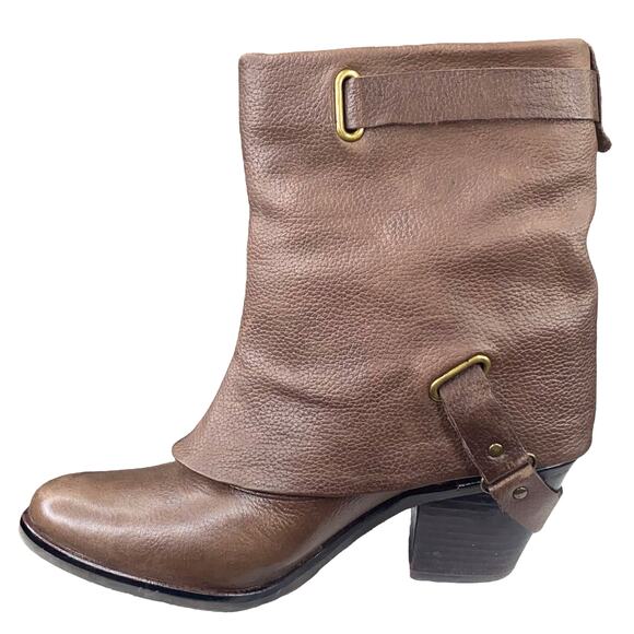 Matisse Women's Brown Leather Slouchy Cuffed Ankle Boot Size US 7.5 - Picture 4 of 11